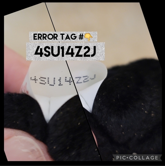 Ty Beanie Baby Haunt ERROR Tag #4SU14Z2J Color Black Size9" NWT - Picture 9 of 10